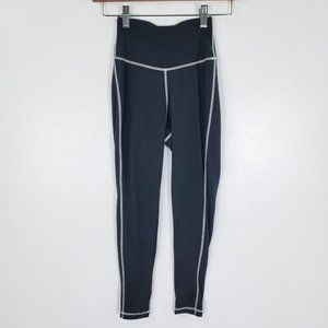 We Wore What Leggings Womens Extra Small XS Black High Waist Cropped Athletic